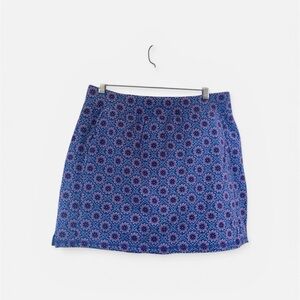 T by Talbots PL Blue and Pink Floral Mini Skort